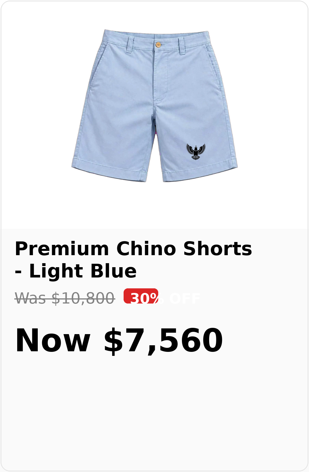 Mens tough logo chino short pants