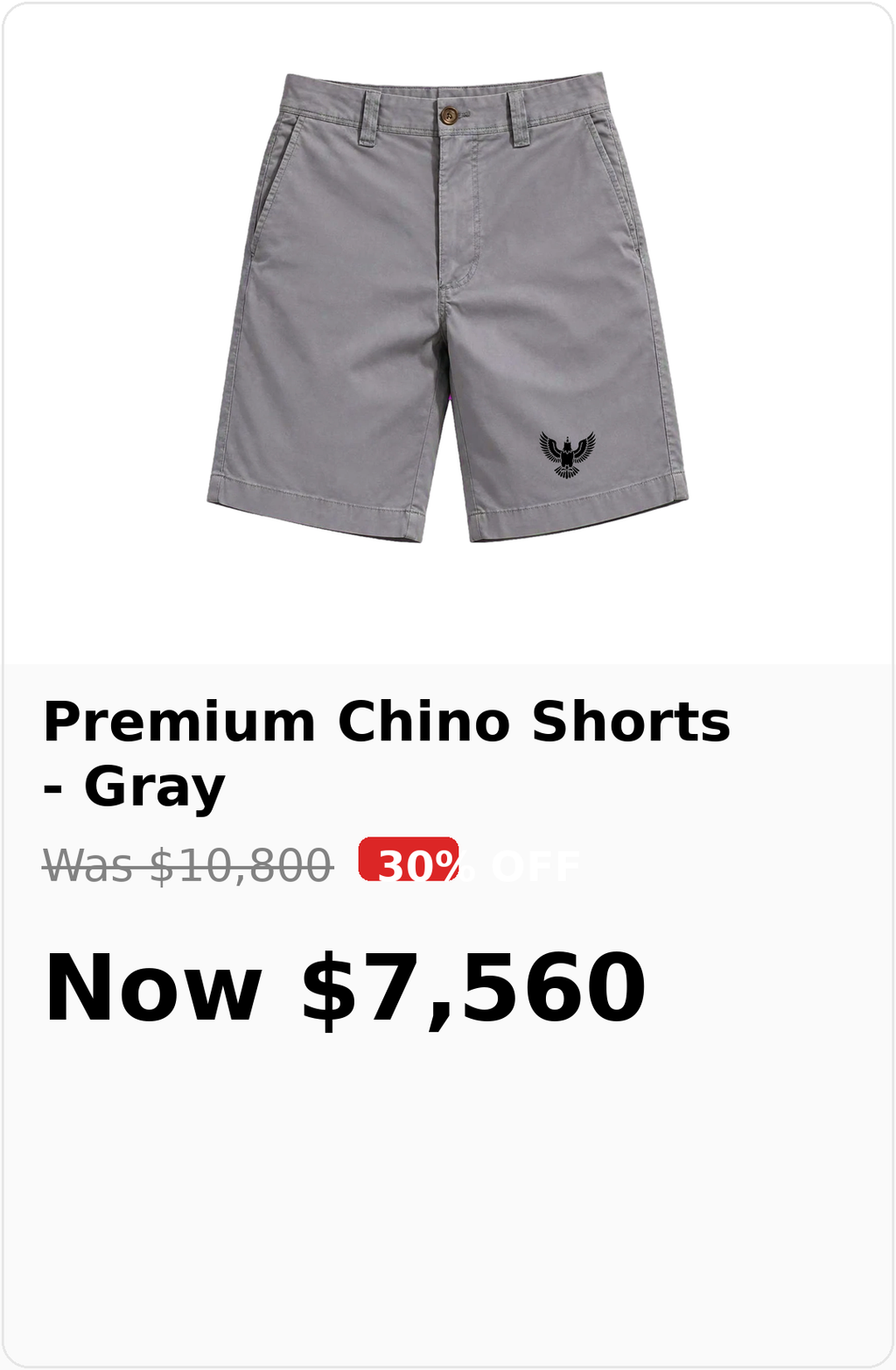 Mens tough logo chino short pants