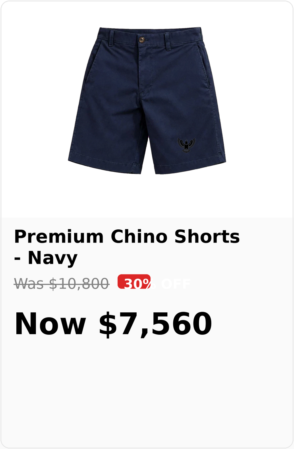 Mens tough logo chino short pants