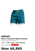 Mens beach shorts