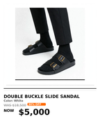 Mens Tough lightweight buckle slides/slipper