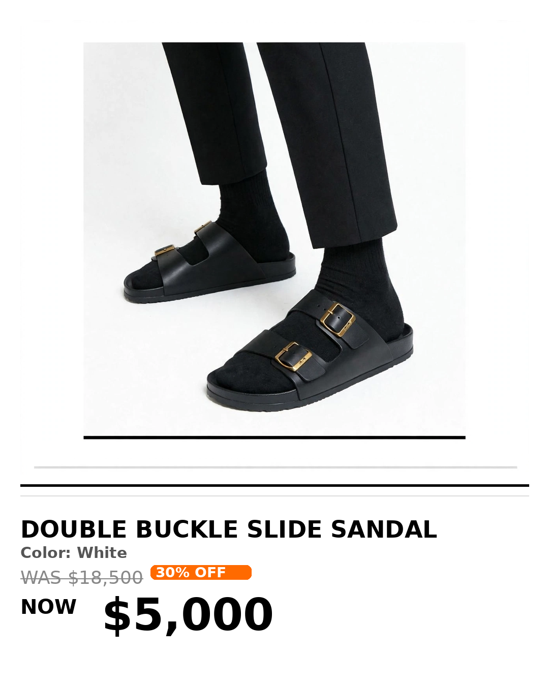 Mens Tough lightweight buckle slides/slipper