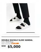 Mens Tough lightweight buckle slides/slipper