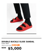 Mens Tough lightweight buckle slides/slipper