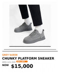 Mens grey platform sneaker