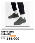 Mens grey suede sneaker