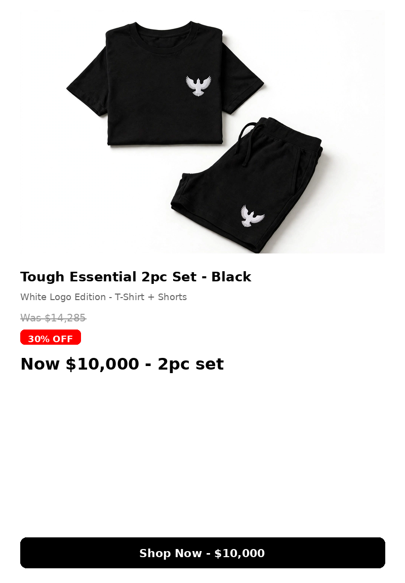 Men's tough essential 2pc set