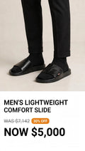 Mens Tough luxury lightweight black slides/slipper (Copy) (Copy)