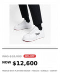 Mens white tough sneaker