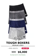 Mens tough logo pk of 4 brief set