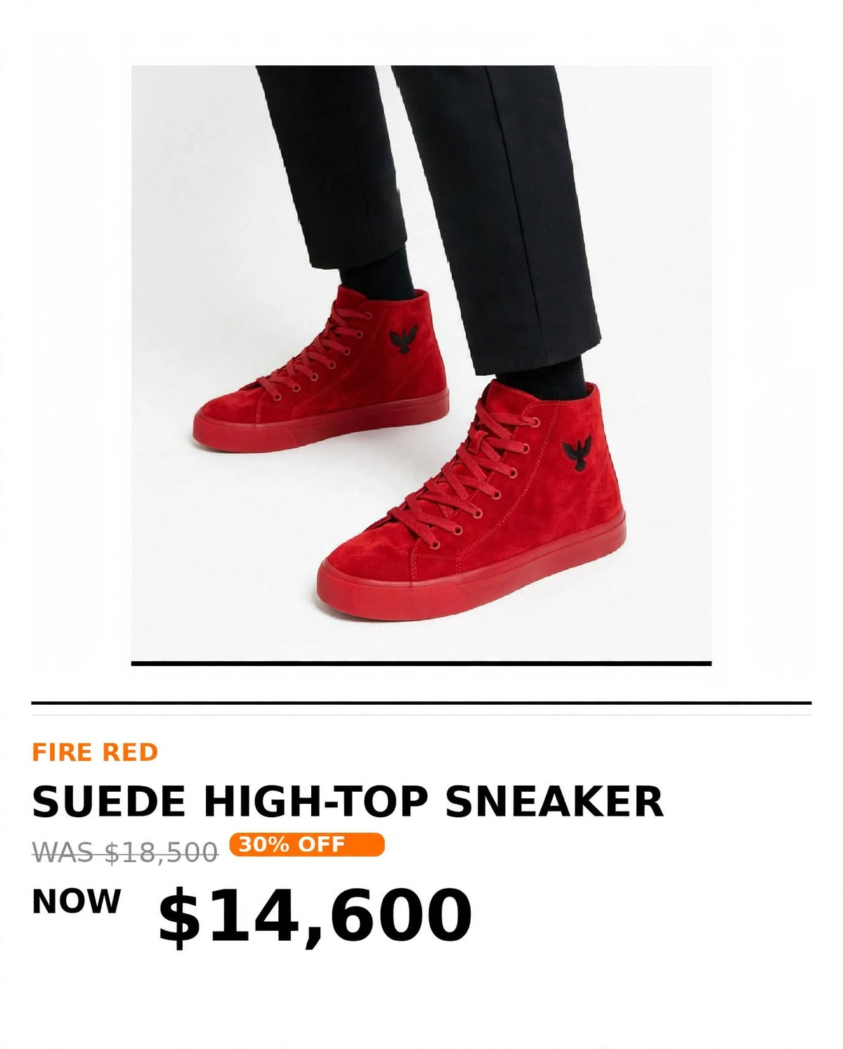 Mens suede high top sneakers