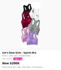LGG assorted colors sports bra