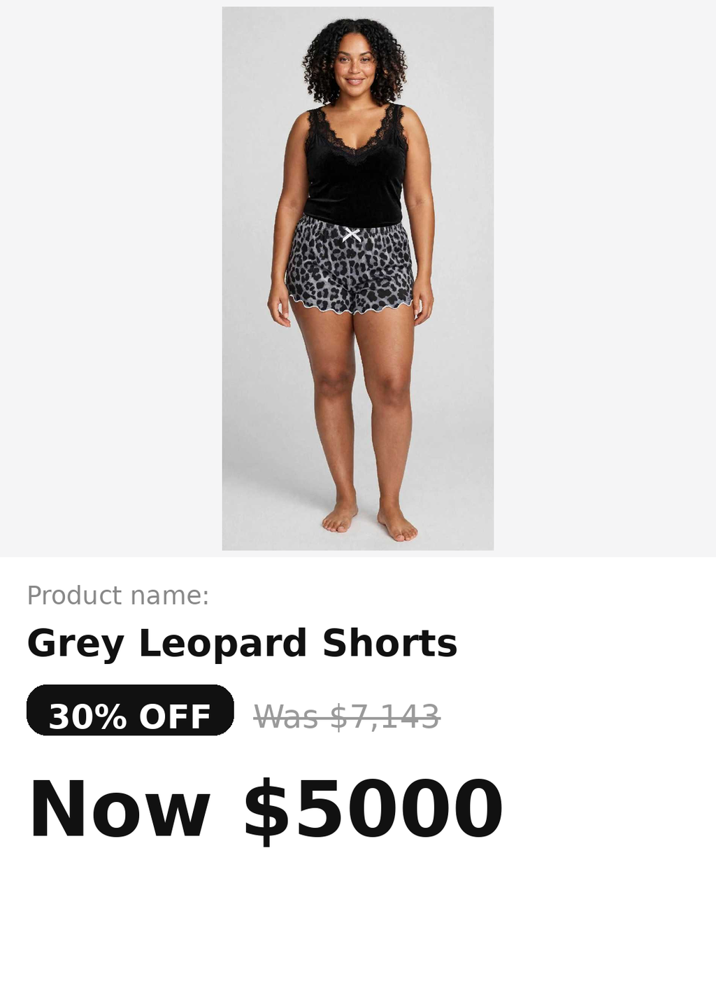 Leopard night shorts