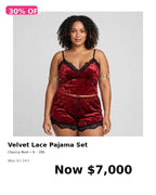 2pc velvet lace shorts set