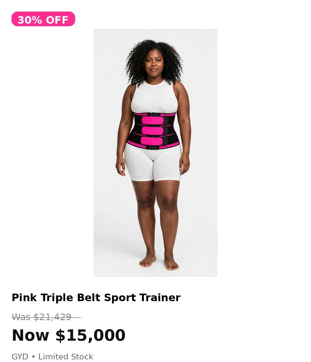 Triple belt sport waist trainer - shapewear