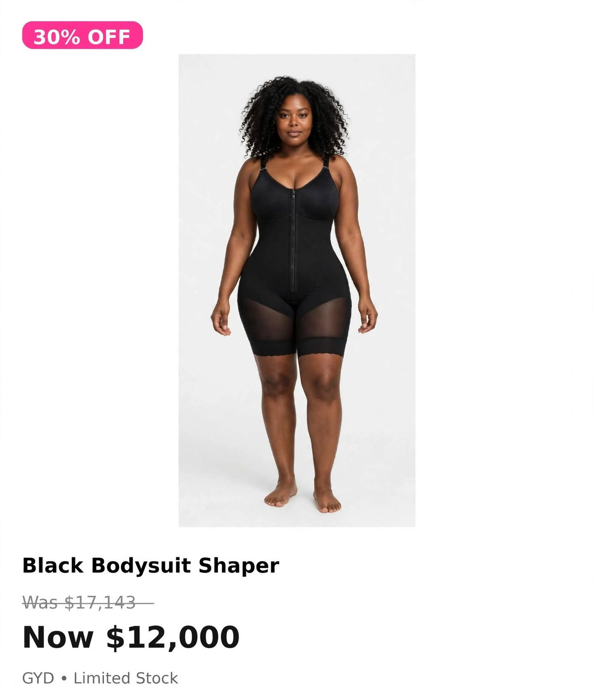 Black full bodysuit shaper