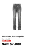 Mens comfy & casual rhinestones slim jeans.