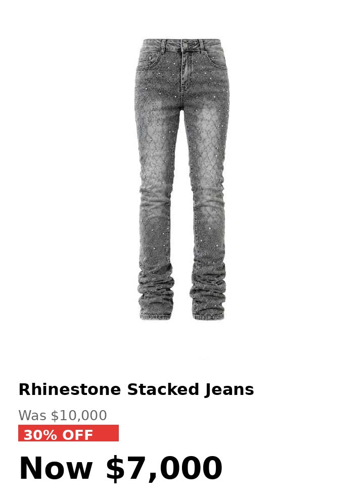 Mens comfy & casual rhinestones slim jeans.