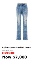 Mens comfy & casual rhinestones slim jeans.