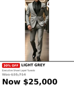 Mens comfy executive lapel tuxedo