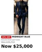 Mens comfy executive lapel tuxedo