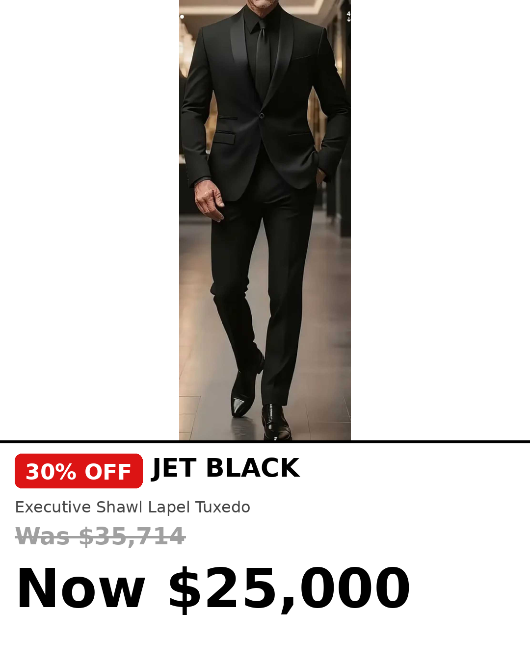Mens comfy executive lapel tuxedo