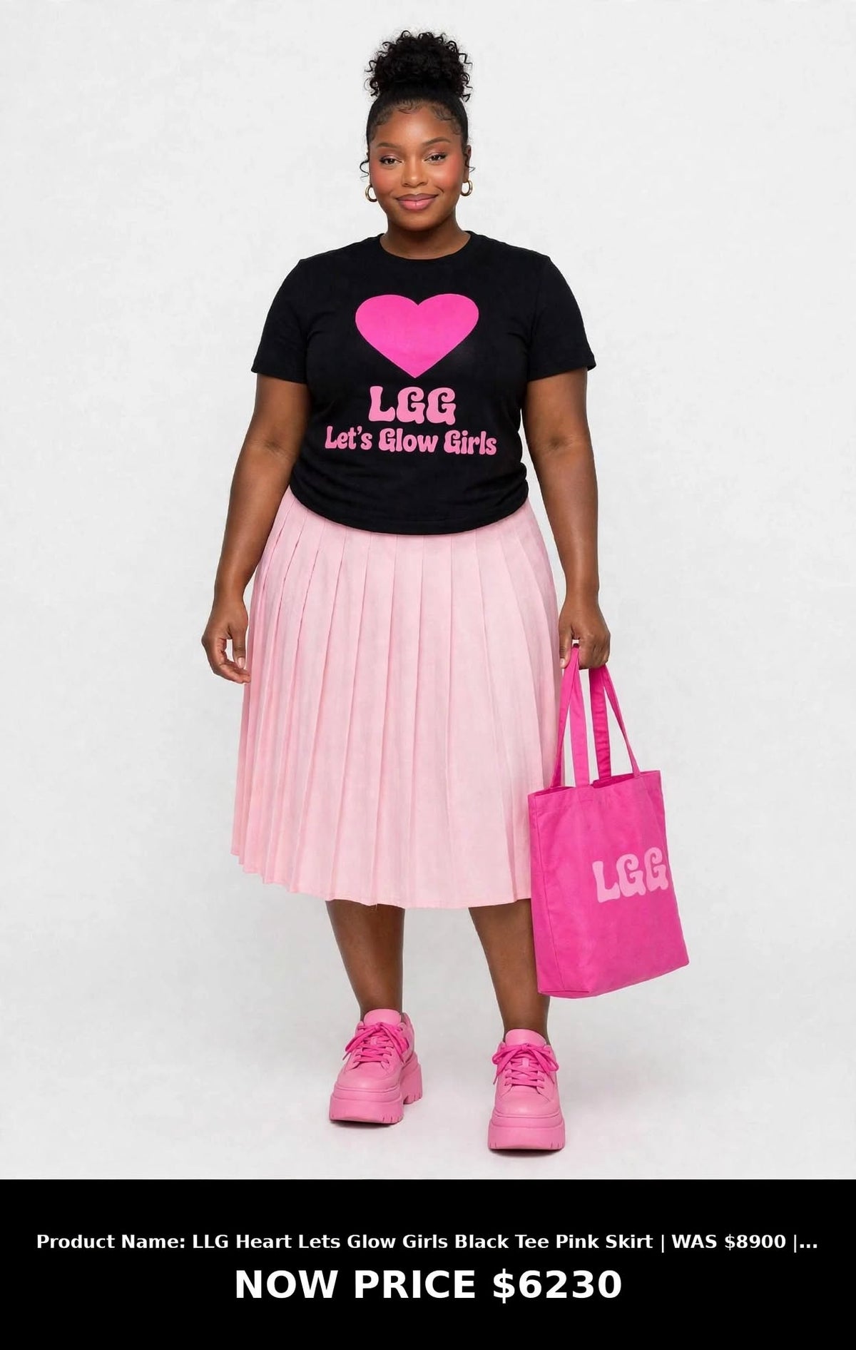 LGG Women's heart printed logo Tshirts
