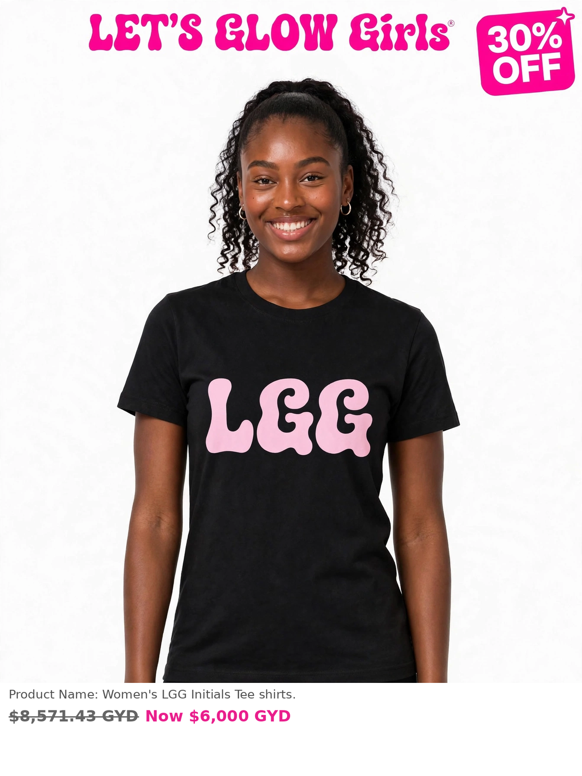 LGG Initials Women's  Printed Tshirts (full print)