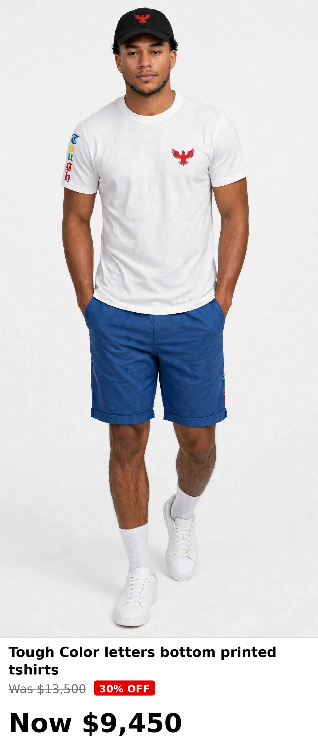 Tough eagles multi color sleeve print tshirts