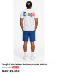 Tough eagles multi color back print tshirts