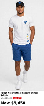 Tough eagles multi color print tshirts