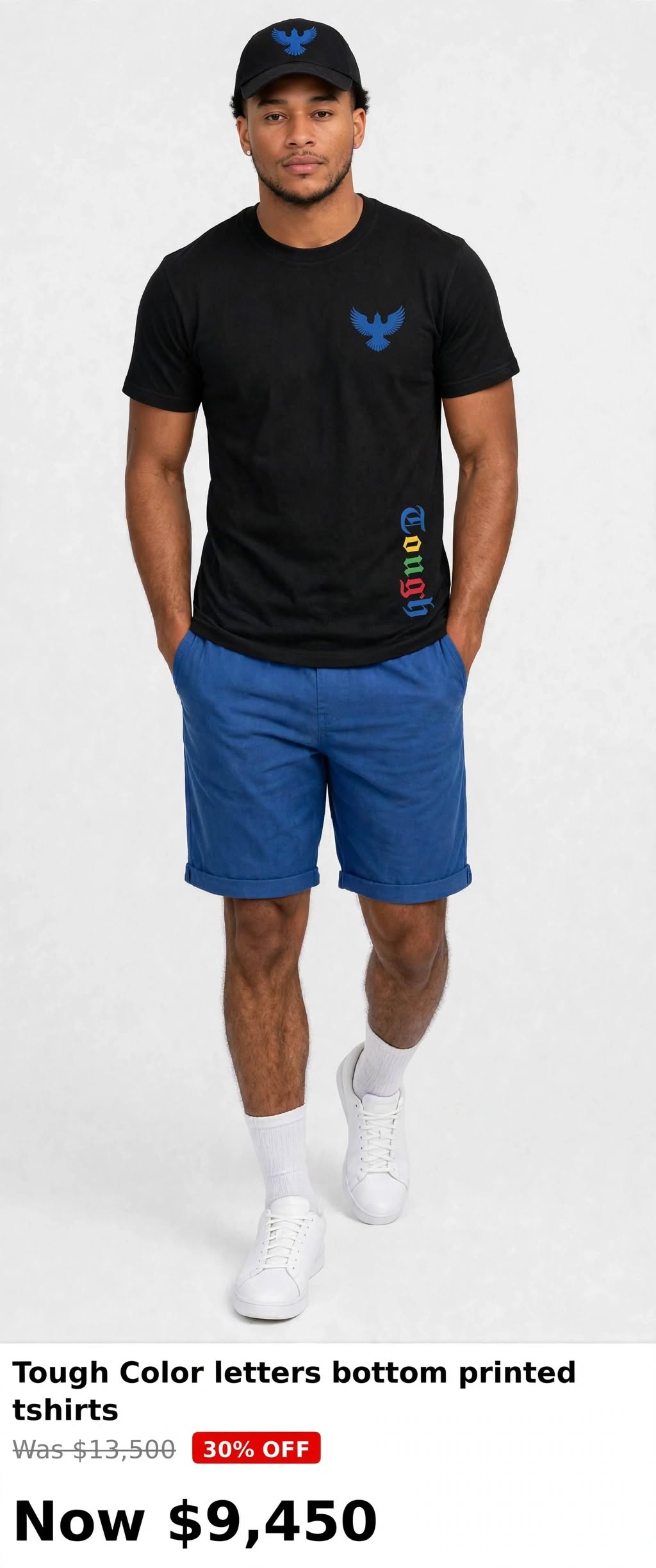 Tough eagles multi color print tshirts
