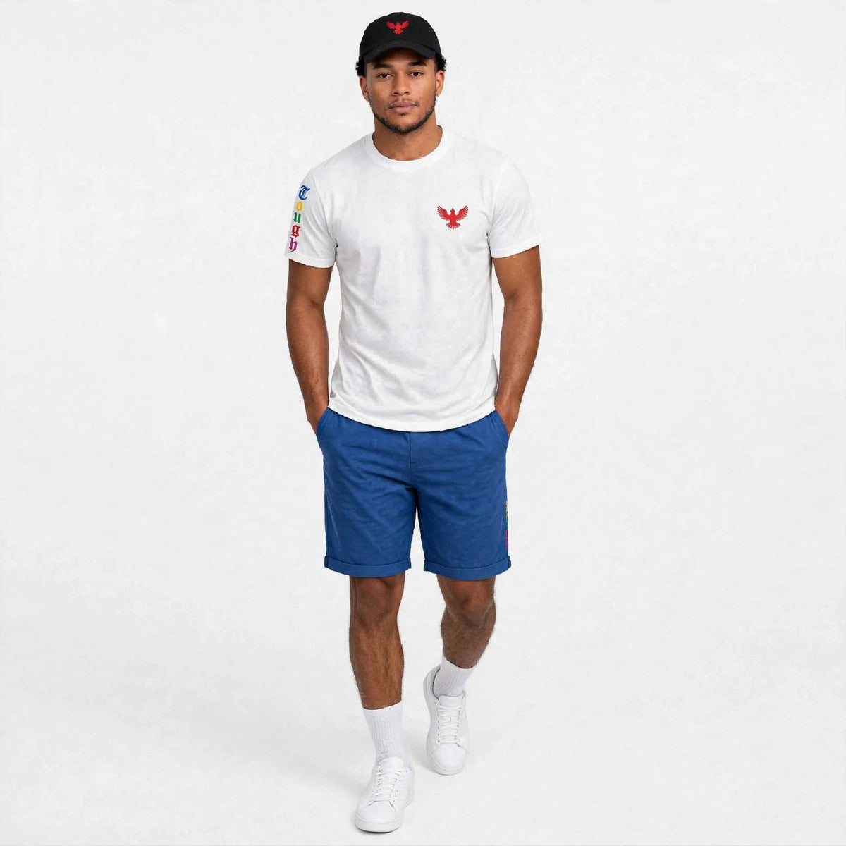 Tough eagle multi color sleeve print tshirt  (30% OFF)  Now  $9,450