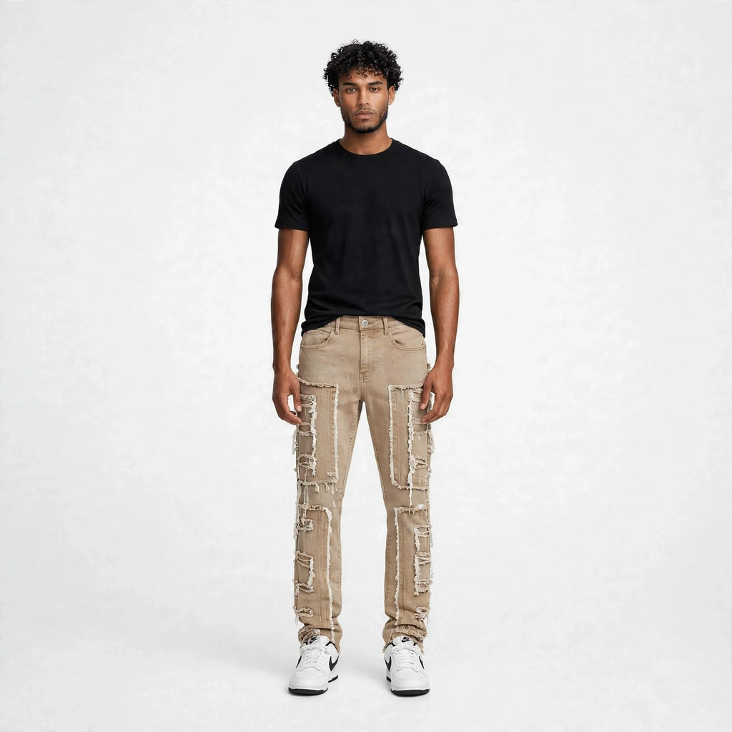 Mens bohemian distressed jeans  (30% OFF)  Now $7000