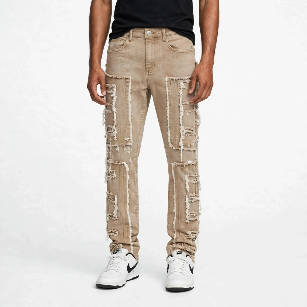 Mens bohemian distressed jeans  (30% OFF)  Now $7000