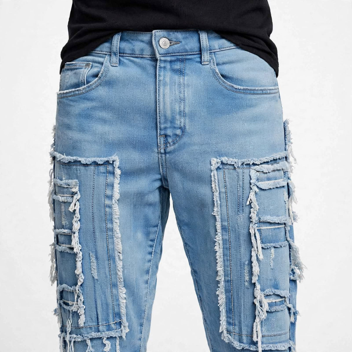 Mens bohemian distressed jeans  (30% OFF)  Now $7000