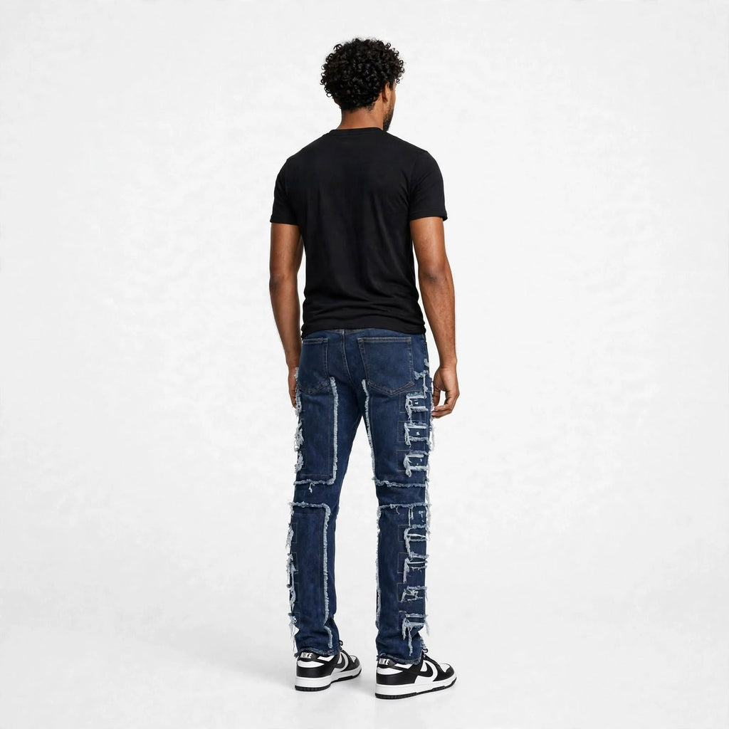 Mens bohemian distressed jeans  (30% OFF)  Now $7000