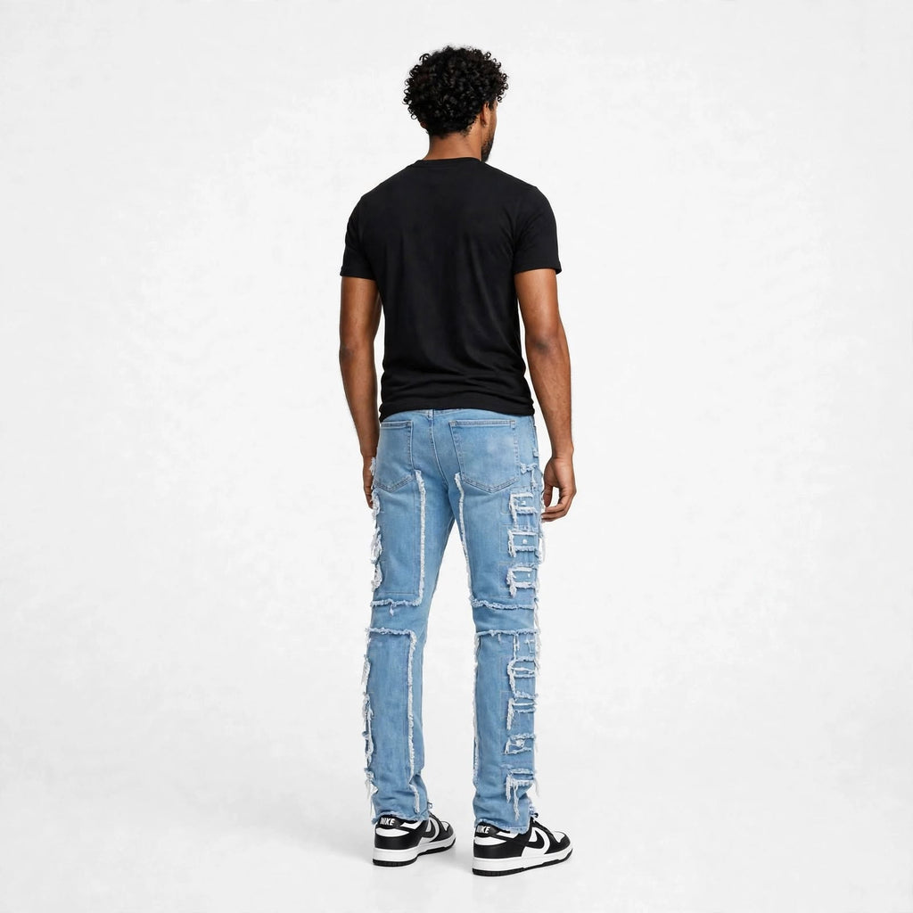 Mens bohemian distressed jeans  (30% OFF)  Now $7000