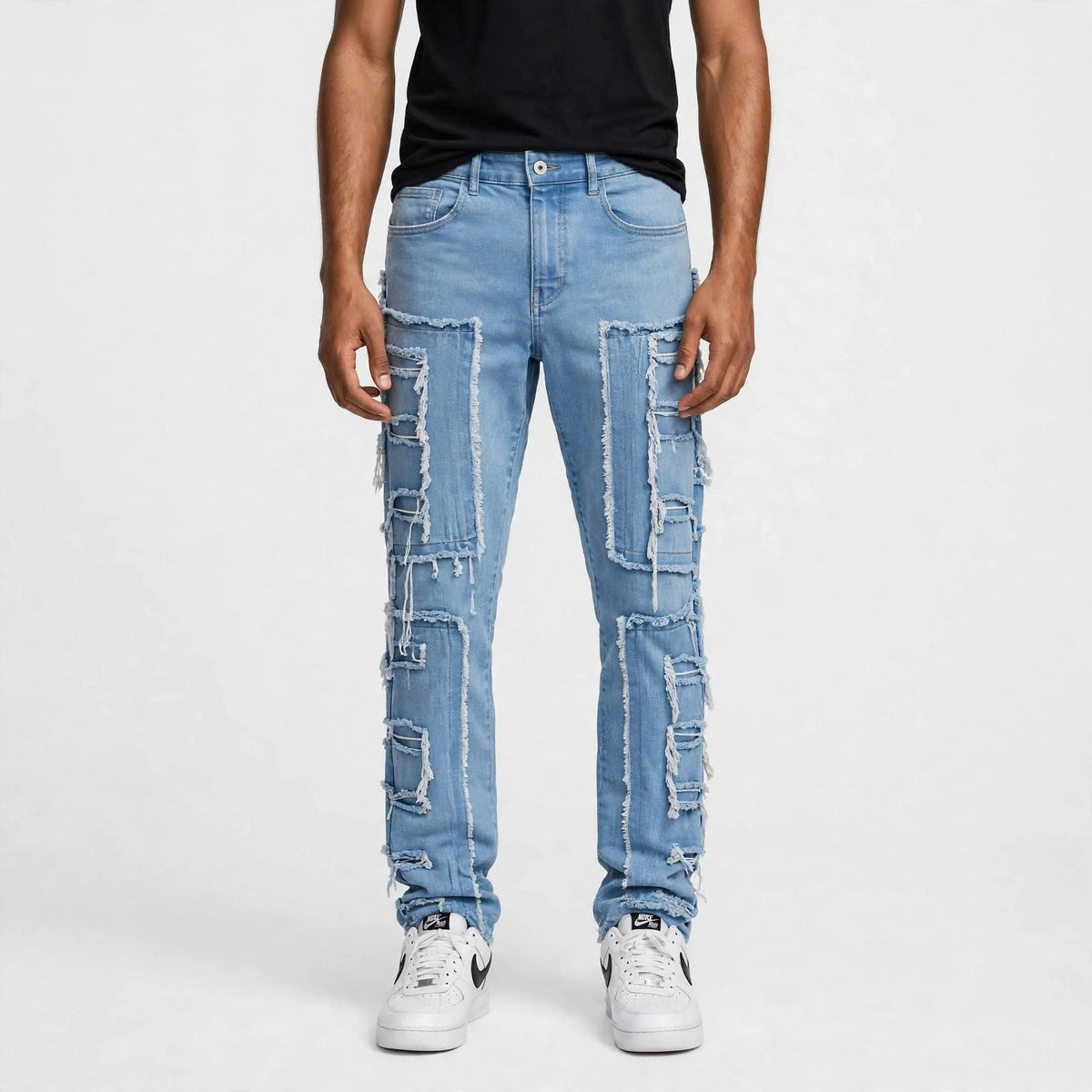 Mens bohemian distressed jeans  (30% OFF)  Now $7000