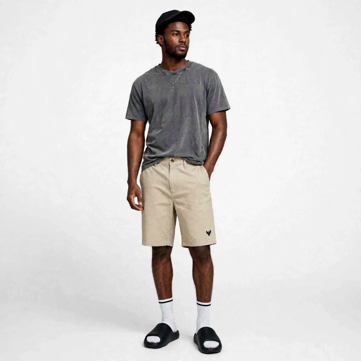 Mens tough logo chino short pants. (30% OFF)   Now $7000