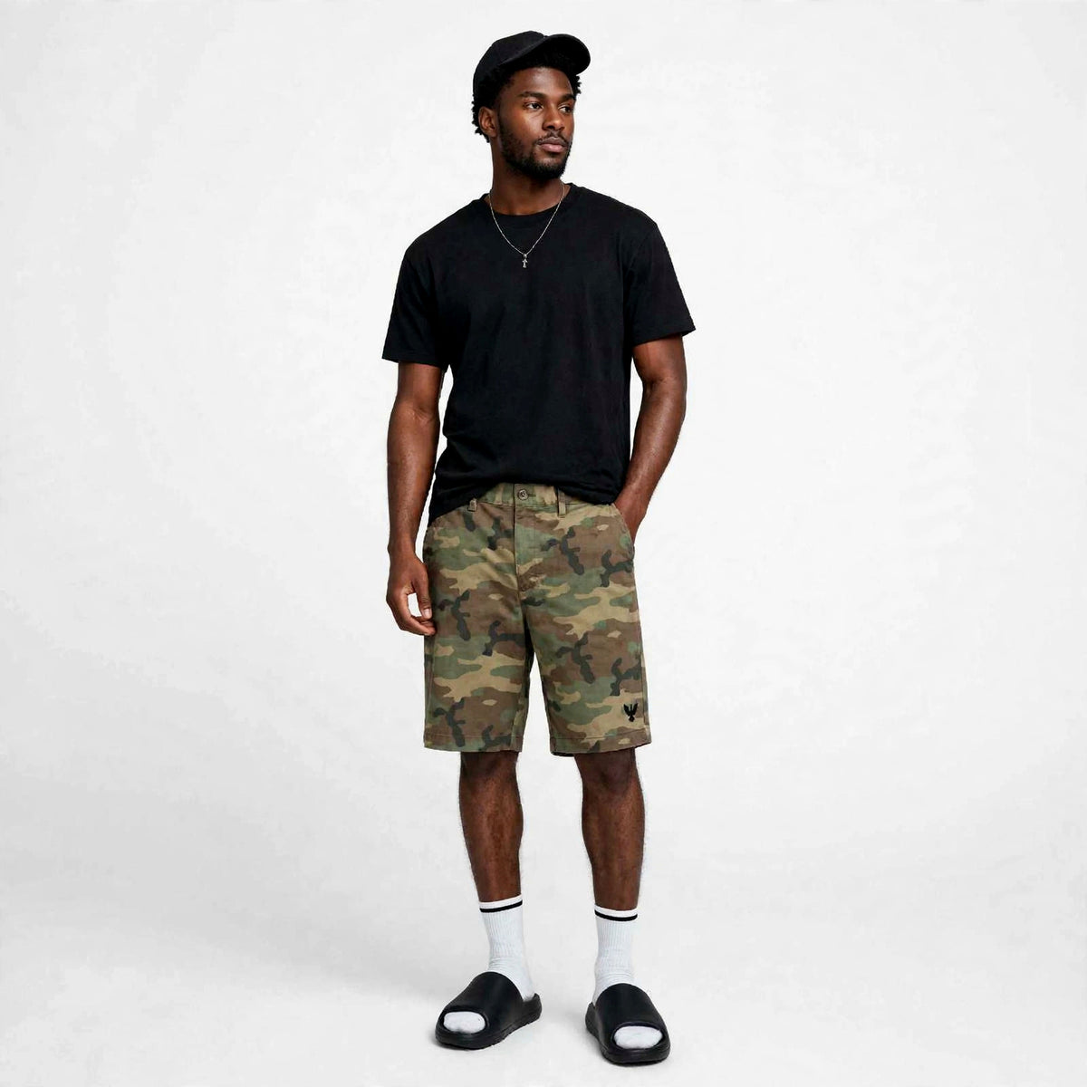 Mens tough logo chino short pants. (30% OFF)   Now $7000