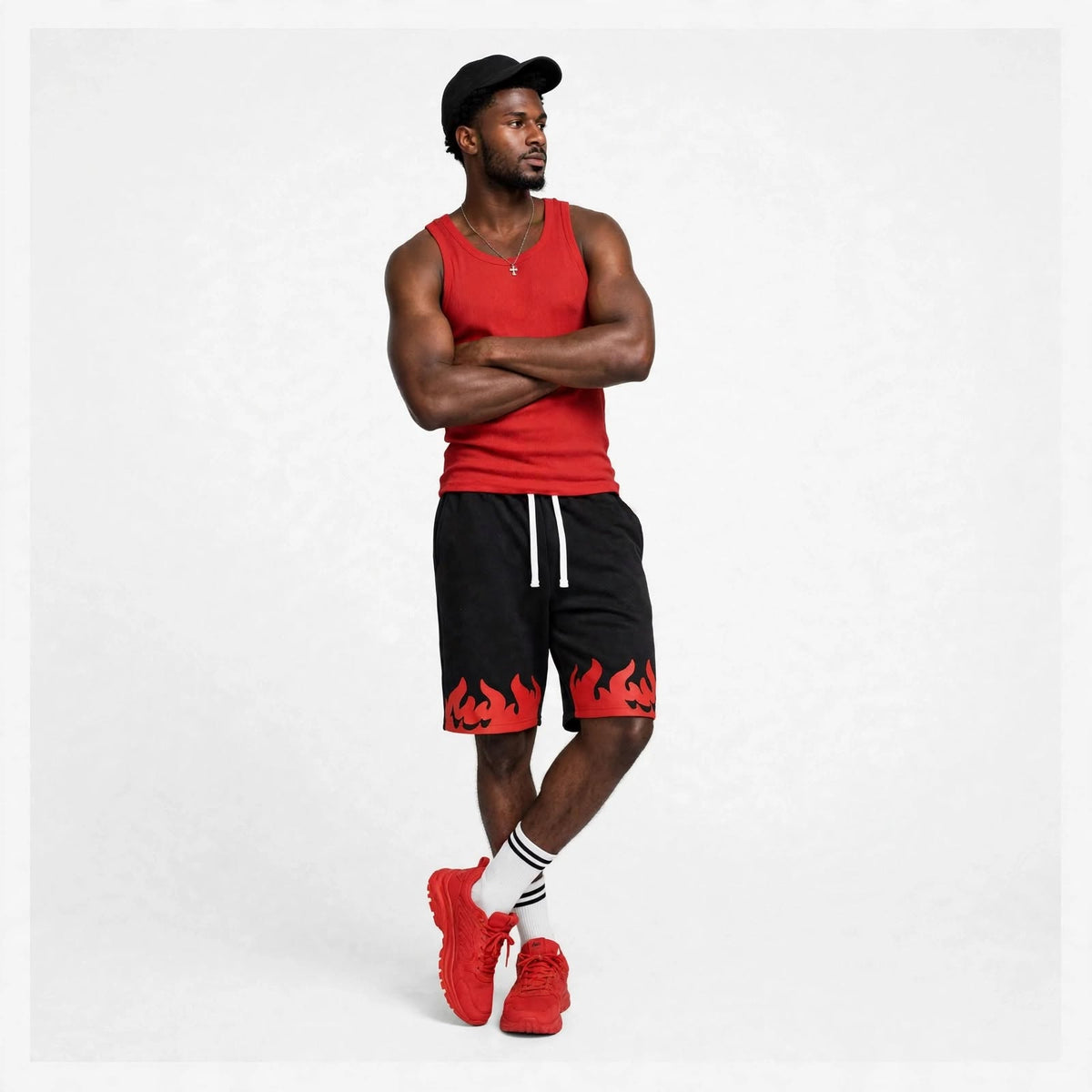 Tough flames design shorts  (30% OFF)   Now $8,400