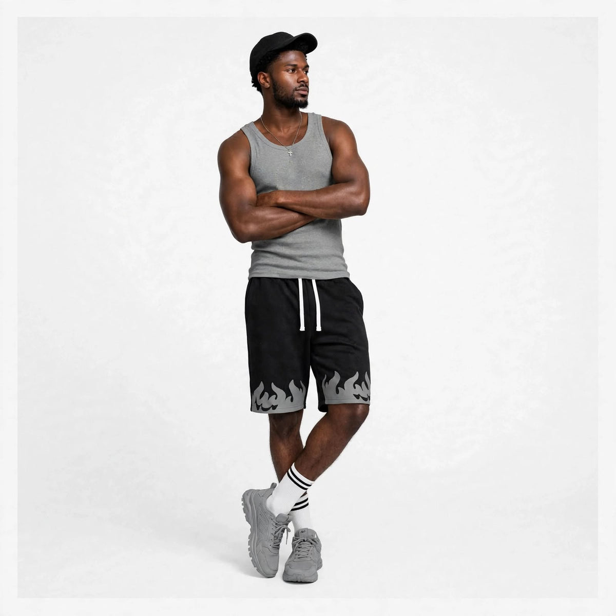 Tough flames design shorts  (30% OFF)   Now $8,400