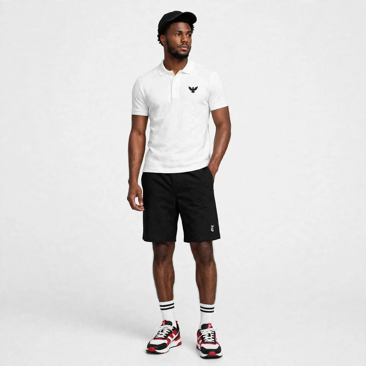 Tough mini logo print short pant (30% OFF)  Now $7350