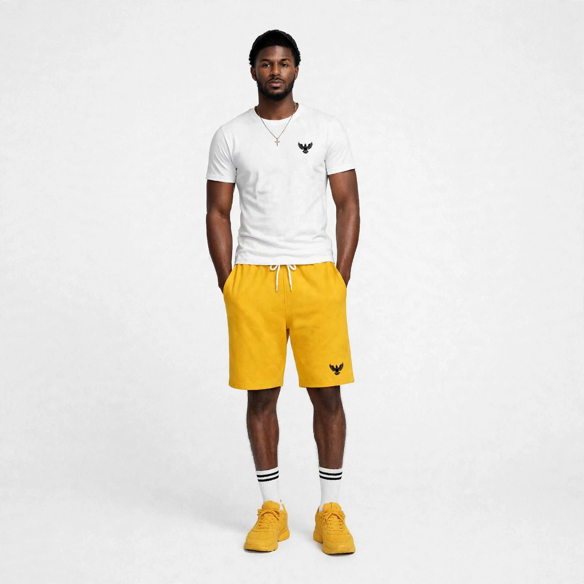 Mens drawstrings jogger short pants (30% OFF)  Now $6860