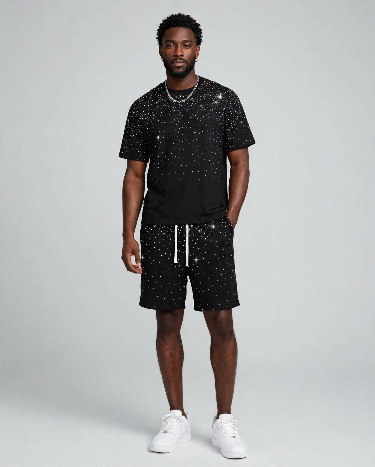 Mens matching starry printed outfit set. (30% OFF)  Now $13000