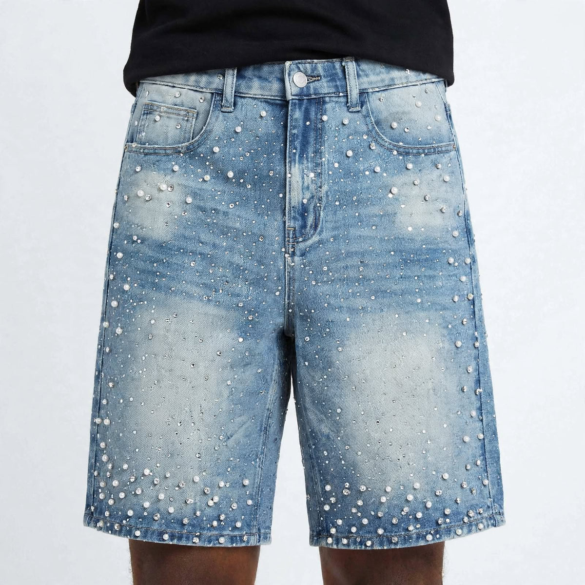 Mens pearl embellishments design short pant   (30% OFF)  Now $9500