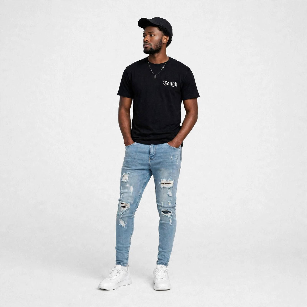 Mens distress slim fit jean  (30% OFF)  Now $7000