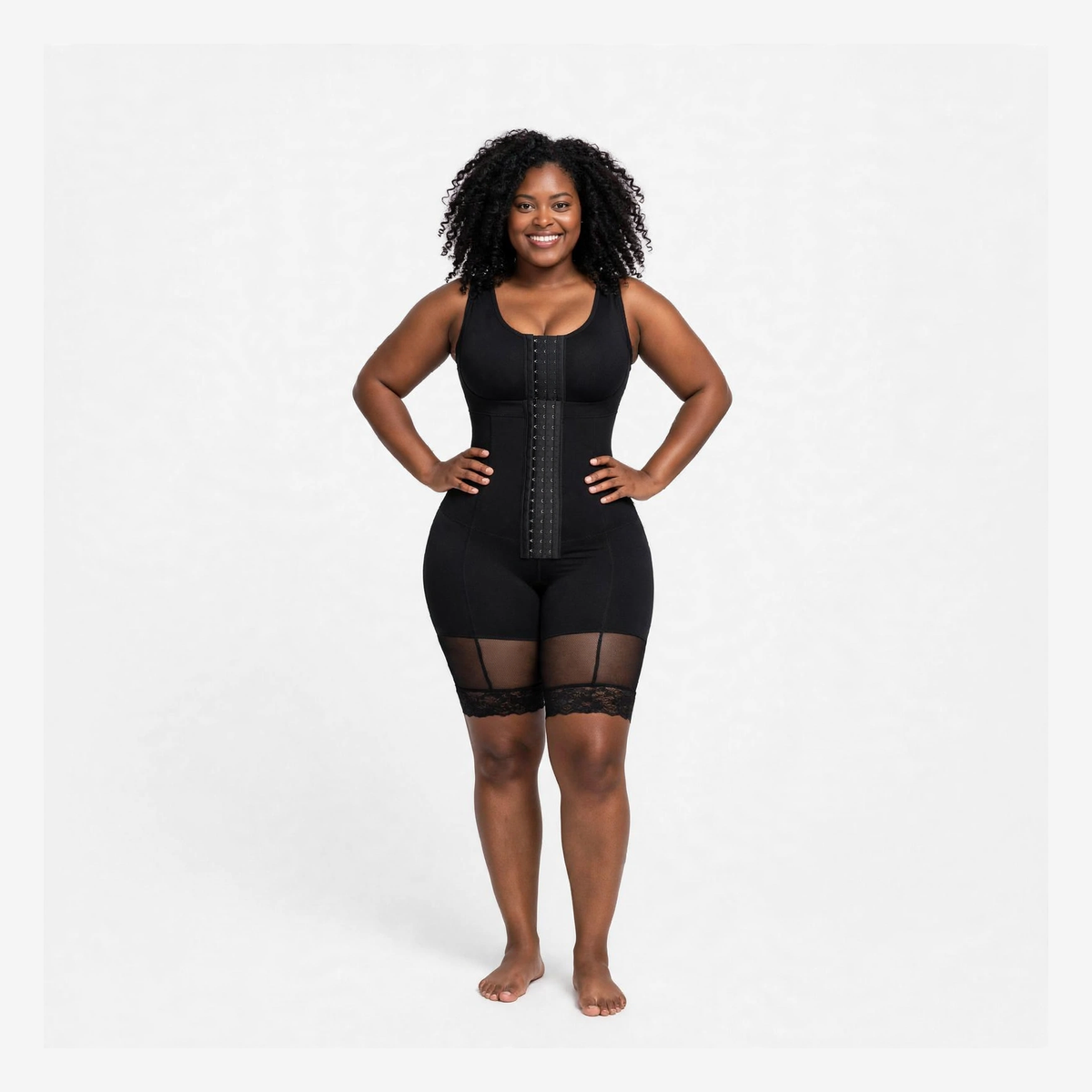 Black full bodysuit lace trim shaperwear. (30% OFF)   Now $13,000