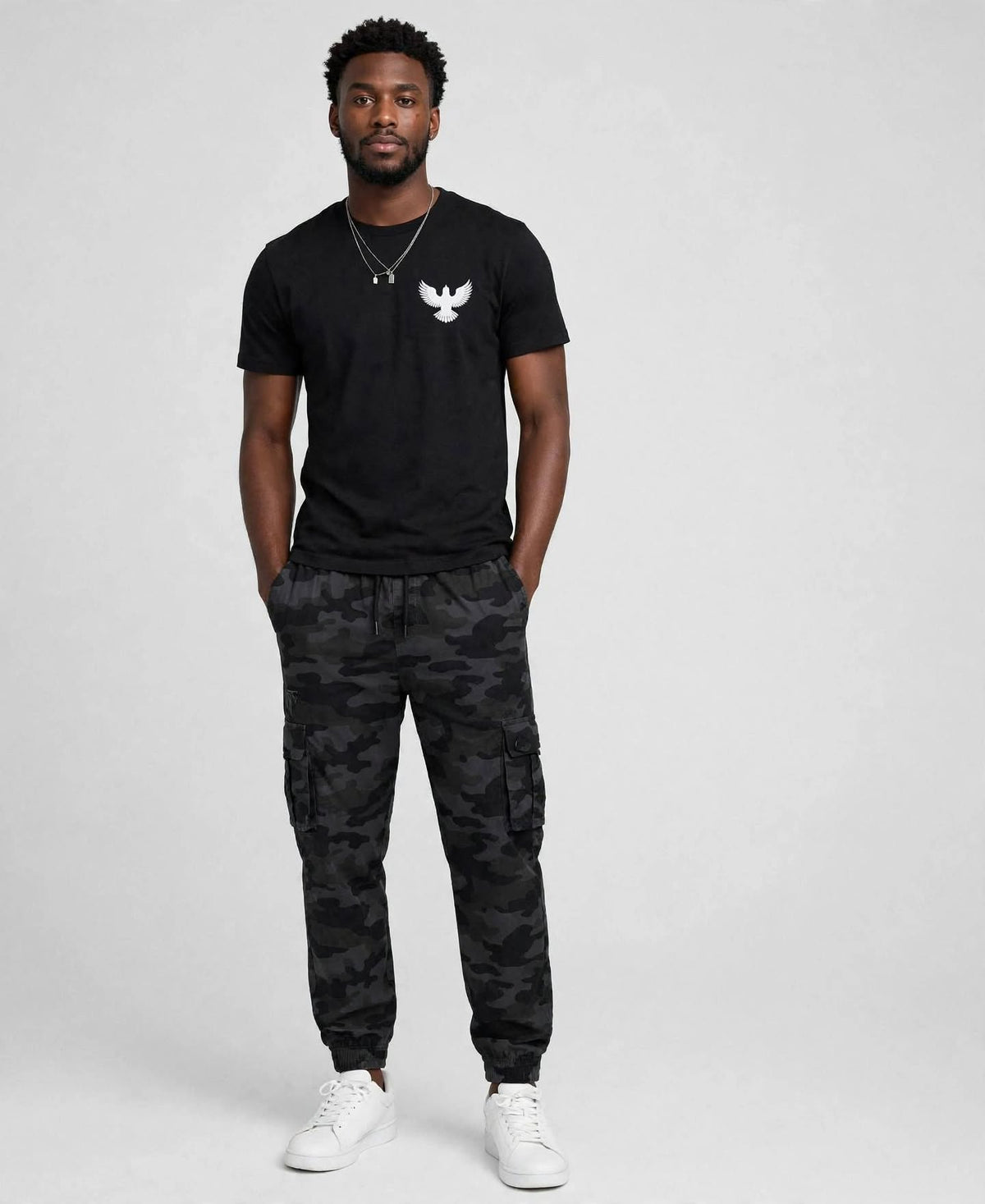 Men's camo cargo pants. (30% OFF)   Now $6500